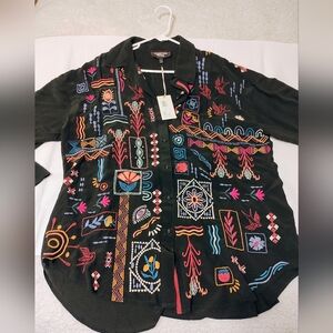 Johnny Was Campo relaxed oversized shirt